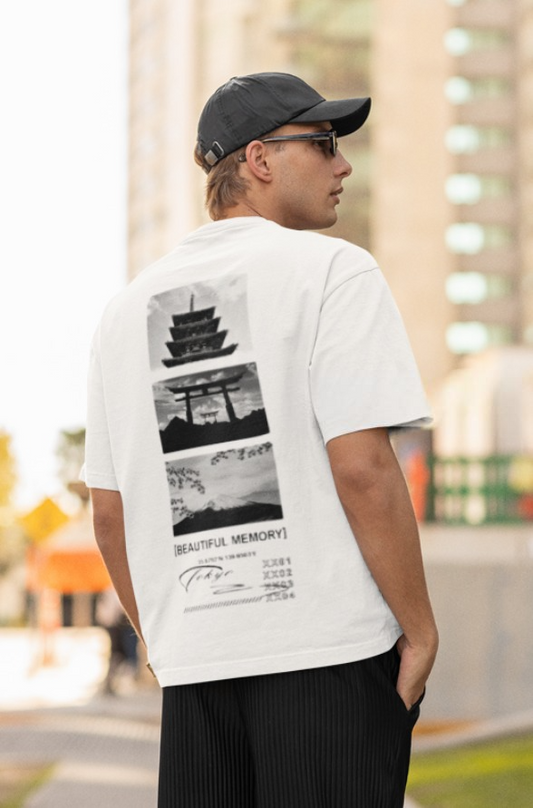 Oversize White T-Shirt Beautiful Memory